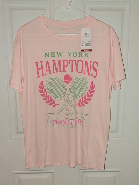 h.i.s. international Tops - H.I.S. International Hamptons Tee Size XL Light Pink NWT